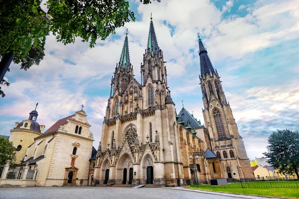 Catedral de São Venceslau na cidade de Olomouc. República Checa — Fotografia de Stock