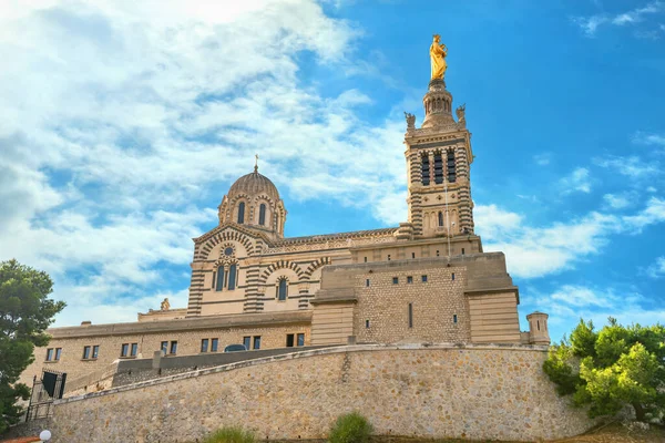 Kathedraal Notre Dame Garde Een Van Belangrijkste Historische Bezienswaardigheden Marseille — Stockfoto