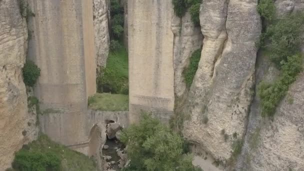 Luftaufnahme Der Historischen Puente Nuevo Brücke Der Neuesten Und Größten Stockvideo