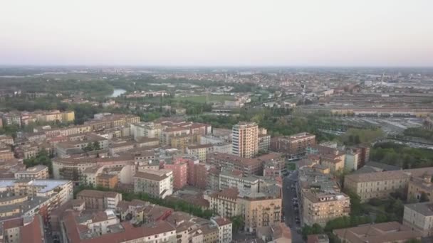 Aerial Shot Verona Italy Sunset Typical Italian Apartment Rooftops Street — Stock Video