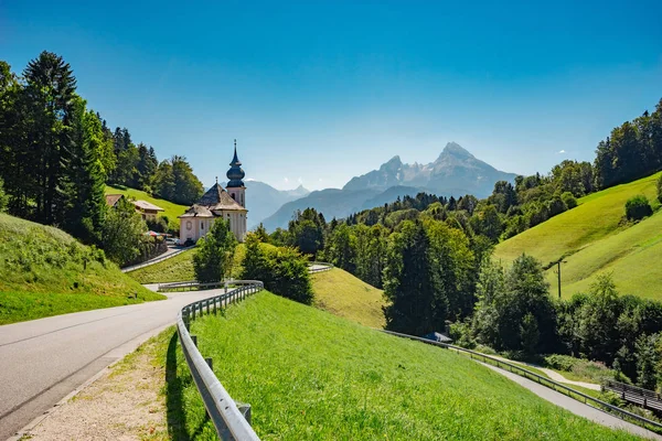 Maria Gern Kilisesi karşı Wartzmann dağ, Berchtesgaden land, Almanya