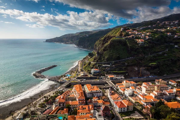 Costa Del Océano Acantilados Ribeira Brava Isla Madeira — Foto de Stock