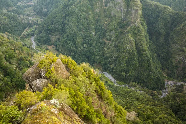 Blick Vom Balcoes Aussichtspunkt Ribeiro Frio Madeira Portugal — Stockfoto