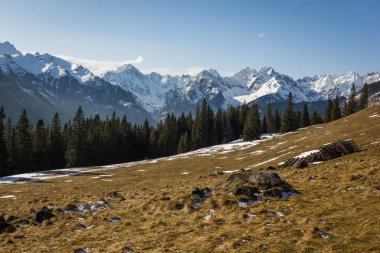 Tatra Dağları, Polonya üzerinde Rusinowa glade üzerinden görüntülemek