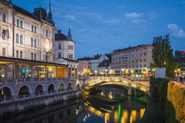 Üçlü Köprü Lublanica Nehri Ljublana, Slovenya