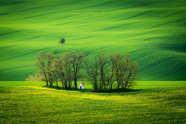 Capilla Santa Bárbara Primavera Moravia República Checa — Foto de Stock