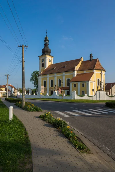 Igreja Milotice Morávia Sul República Checa — Fotografia de Stock