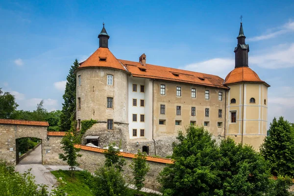 Régi Város Skofja Loka Szlovénia Kastély — Stock Fotó