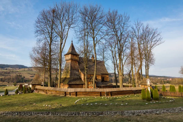 Dřevěný Kostel Debno Malopolska Polsko — Stock fotografie