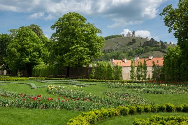 Aziz Sebastian Şapeli kutsal tepe Mikulov, Moravia, Çek Cumhuriyeti için üzerinde
