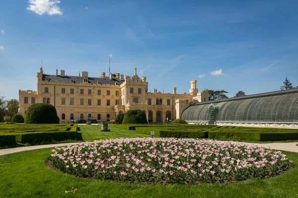 Palácio Neogótico Lednice Morávia República Checa — Fotografia de Stock