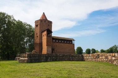 Harabeleri, Gotik Kalesi, Mazovya Dukes içinde Rawa Mazowiecka, Lodzkie, Polonya