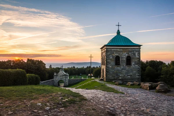 Basilique Monastère Sur Sainte Croix Lysa Gora Dans Les Montagnes — Photo