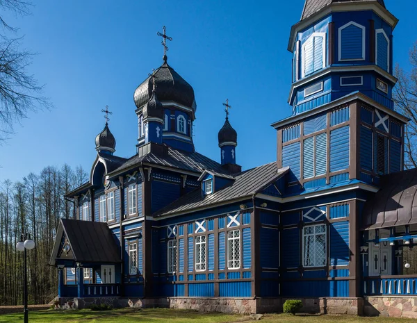 Wooden Orthodox Church Protection Holy Virgin Puchly Village Podlasie Poland — Stock Photo, Image