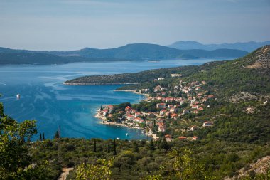 Slano ve Dubrovnik, Hırvatistan yakınından Adriyatik Denizi