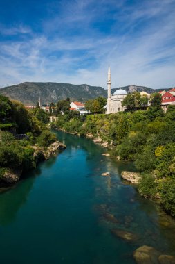 Mostar, Bosna ve Hercegovina 'daki Neretva Nehri