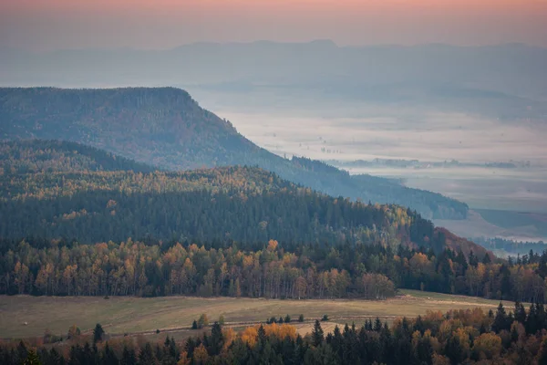 Vista Desde Szczeliniec Las Montañas Stolowe Sudety Polonia — Foto de Stock