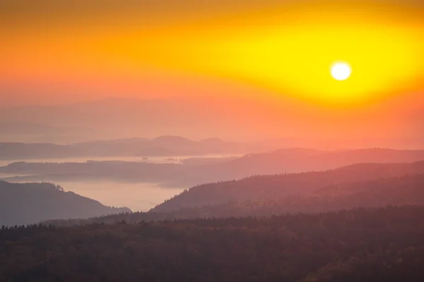 Vue Szczeliniec Dans Les Montagnes Stolowe Sudety Pologne — Photo