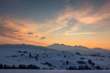 Tatra Dağları Pieniny Dağları, kış, Slovakya