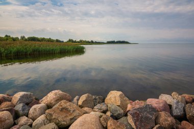 Tolkmicko 'daki Vistula gölü, Warminsko-Mazurskie, Polonya