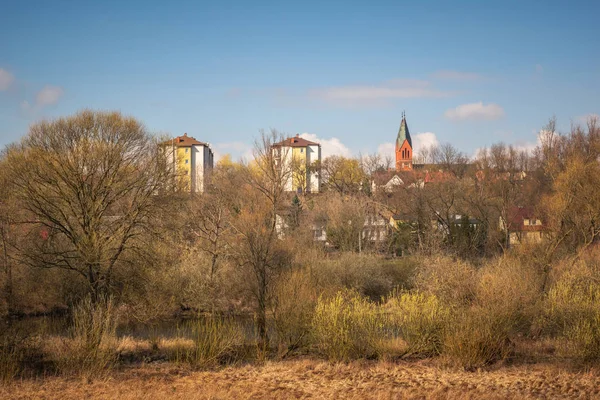 Vista de la ciudad de Swiecie, Kujawsko-Pomorskie, Polonia — Foto de Stock