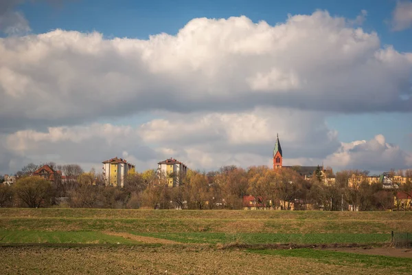 Вид на город Swiecie, Kujawsko-Pomorskie, Польша — стоковое фото