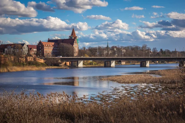 Вид на город Мальборк, Поморские, Польша — стоковое фото