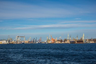 Gdynia, Pomorskie, Polonya limanda wharf