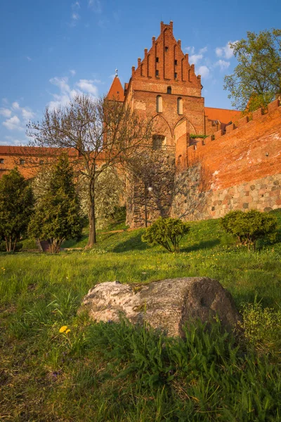 Castillo en Kwidzyn en primavera, Pomorskie, Polonia — Foto de Stock