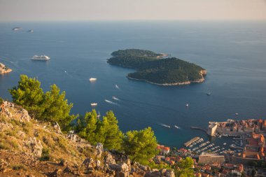 Lokrum Adası'nda Adriyatik Denizi, Dalmaçya, Hırvatistan