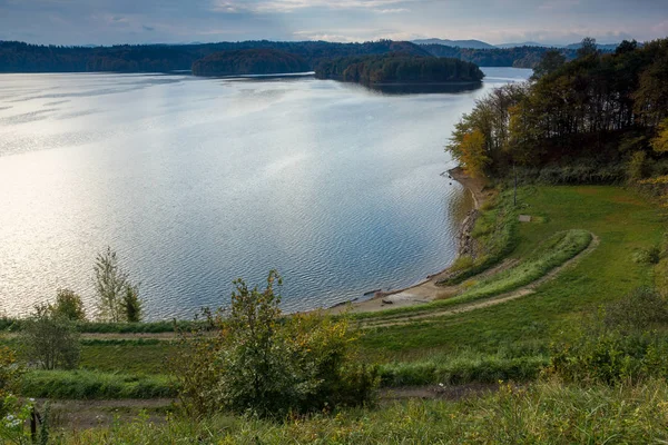 Solina lake in Polanczyk, Bieszczady, Poland — Stock Photo, Image