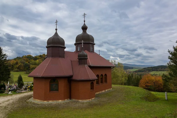 Kulaszne, Bieszc'deki Başmelek Aziz Michael Ortodoks kilisesi — Stok fotoğraf