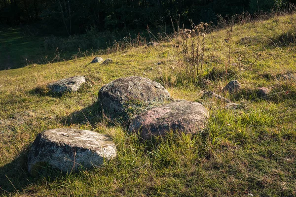 Glazowisko Bachanowo - meadow covered with boulders in Suwalski — Stok fotoğraf