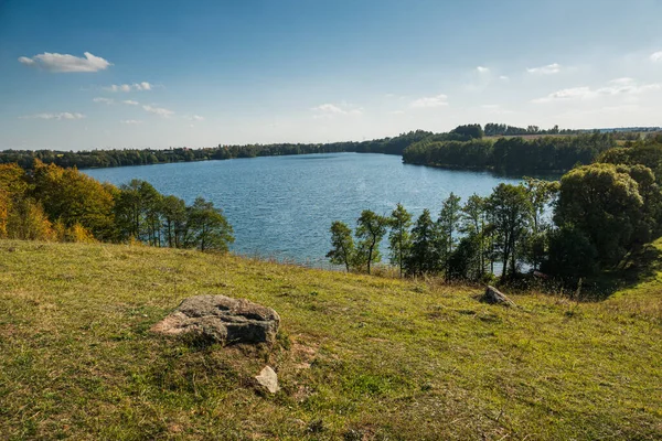 Sonbaharda Hancza Gölü Manzarası Podlaskie Polonya Telifsiz Stok Fotoğraflar