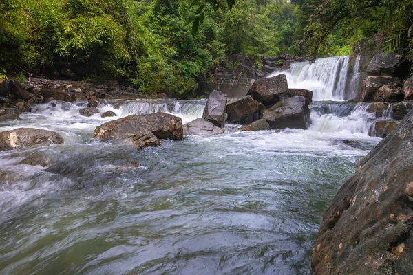 Wasserfall Wasser Natur Fluss Strom Wald Landschaft Kaskade Grüne Felsen — Stockfoto