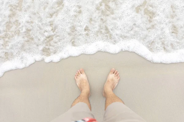 Plaj kum deniz yaz okyanus kelime tropikal tatil seyahat dalga yazılı su kavramı 