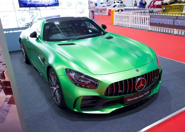 Londra, İngiltere, 18 Mayıs 2018: Mercedes-Amg Gt R ekranda Londra Motor Show 2018 Excel Sergi Merkezi