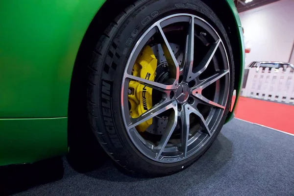 Londra, İngiltere, 18 Mayıs 2018: Mercedes-Amg Gt R ekranda Londra Motor Show 2018 Excel Sergi Merkezi