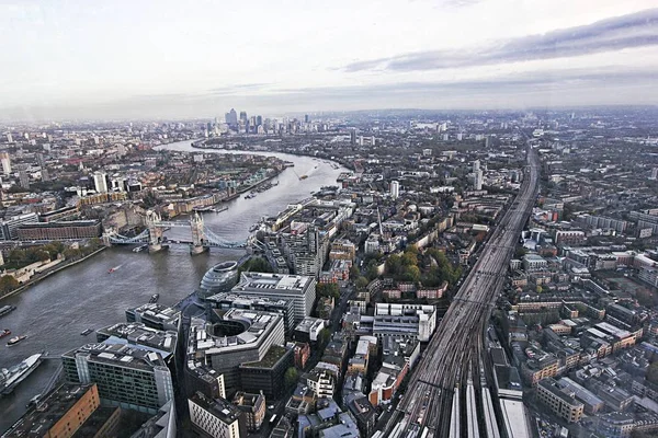Skyline Londres Con Puente Torre Distancia — Foto de Stock