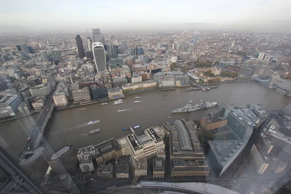 Vista Aérea Ciudad Londres Con Río Támesis Vista — Foto de Stock