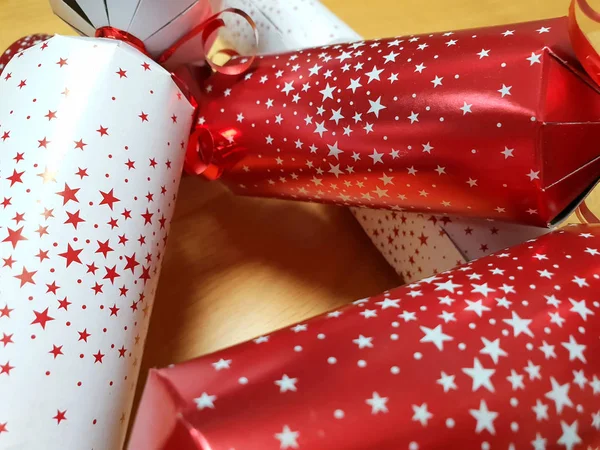 Christmas kırmızı ve beyaz kraker portre