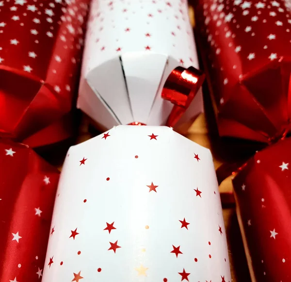 Christmas kırmızı ve beyaz kraker portre