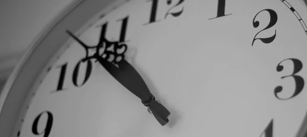 Wall clock in black and white