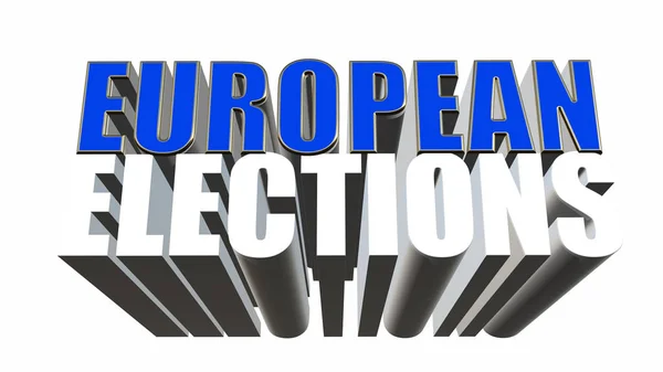 European Elections White Background — Stock Photo, Image