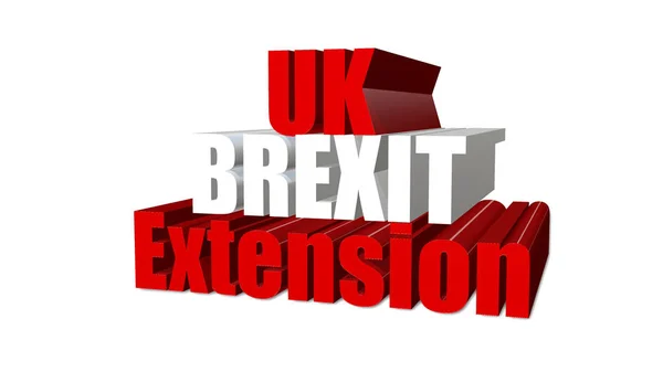 Brexit Extension Текст Белом Фоне Рендеринг Концепция Кризиса Брексита — стоковое фото