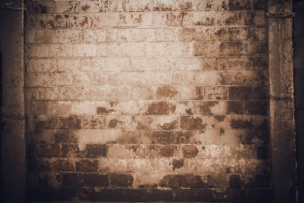 Stary Ceglany Mur Tekstury Polakami Krawędziach — Zdjęcie stockowe