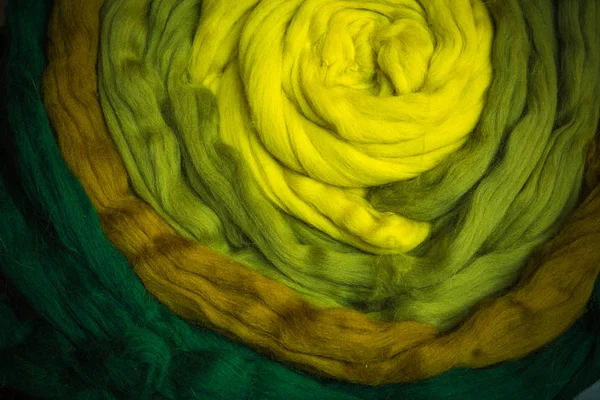 wool for felting different shades of green