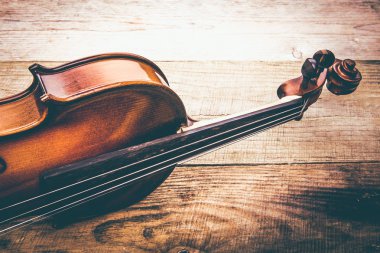 Eski unplaned arka plan panoları antik keman