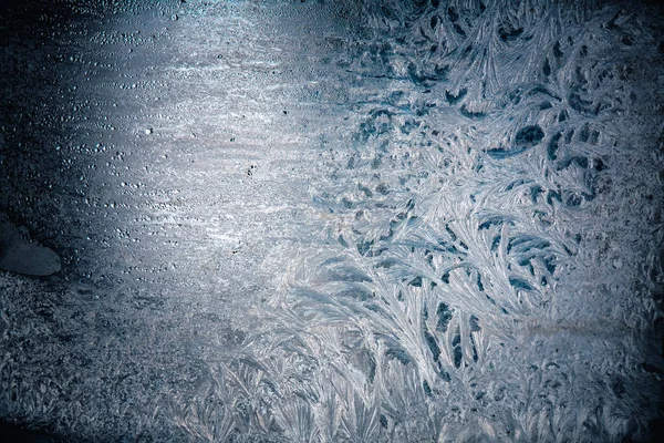 Modelli di gelo per sfondi invernali — Foto Stock