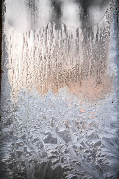 Frost patronen voor winter achtergronden — Stockfoto